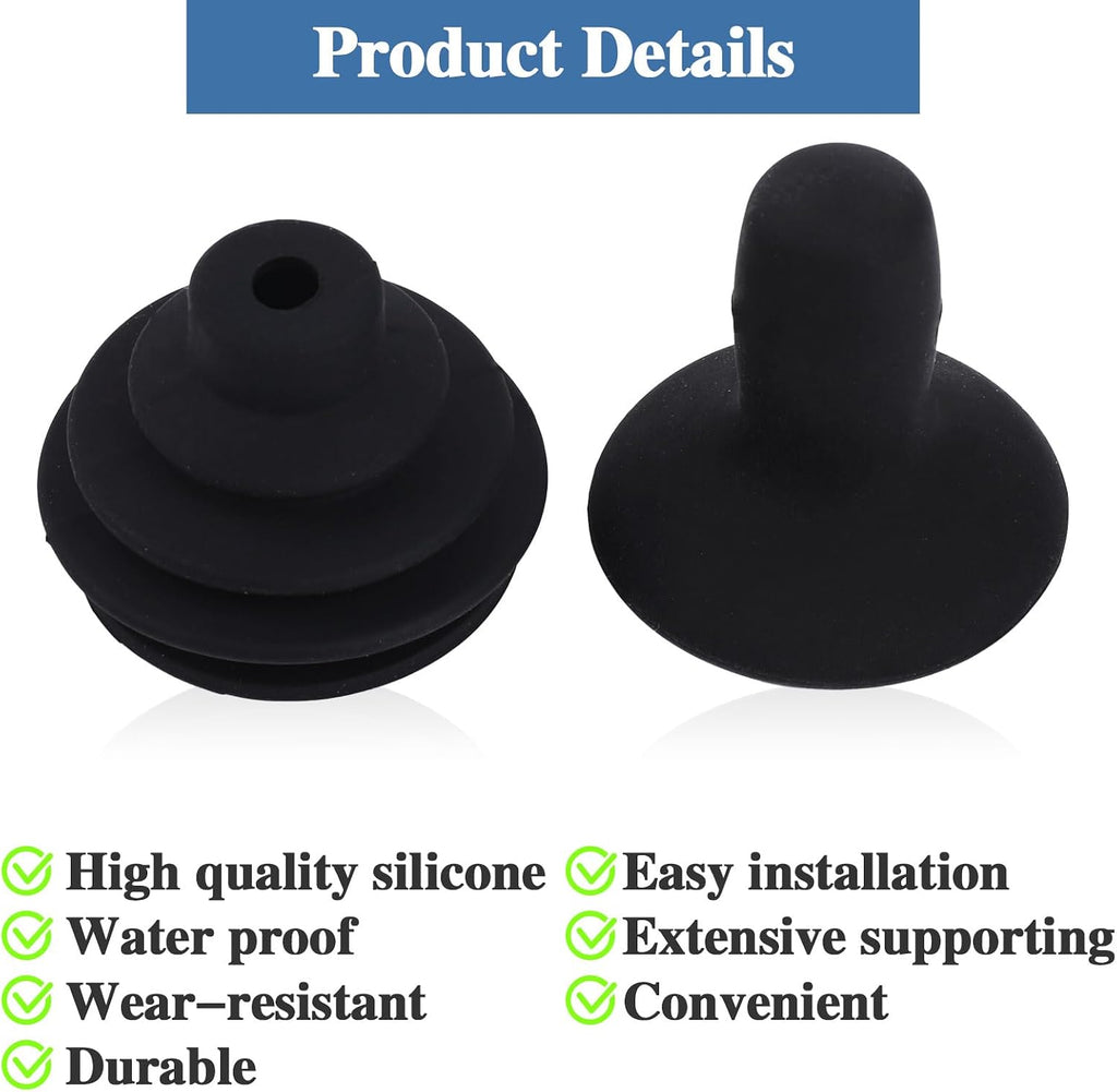 4 Pcs Wheelchair Joystick Button Cap Joystick Controller Knob and Gaiter Black Joystick Knob Button Controller for Electric Wheelchair Mobility Scooter