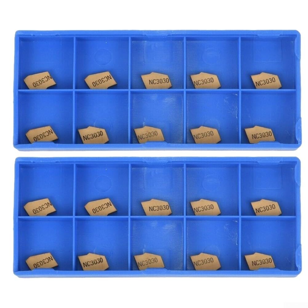 UrbanHui SP200 NC3020 Carbide Insert Set, Contains Twenty Pieces With A Uniform Width Of 2mm For Effective Cuts