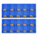 UrbanHui SP200 NC3020 Carbide Insert Set, Contains Twenty Pieces With A Uniform Width Of 2mm For Effective Cuts