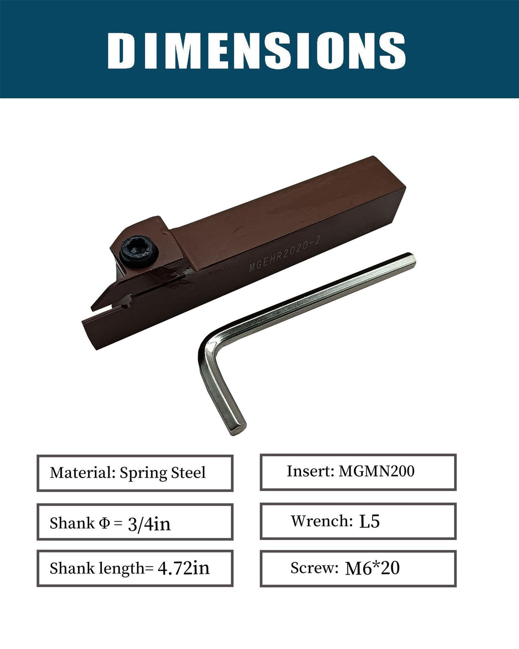 Zouzmin MGEHR2020-2 Grooving Holder Indexable