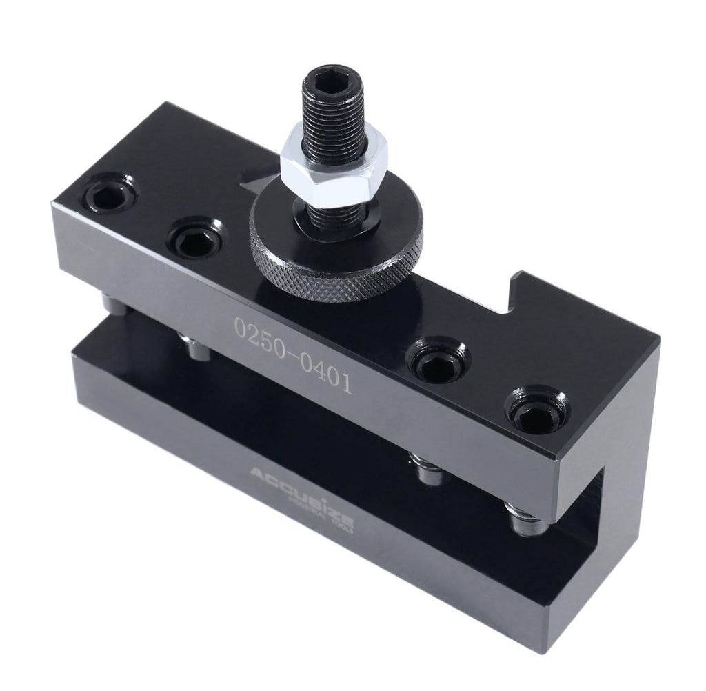 Accusize Industrial Tools CA Turning and Facing Holder, for 1'' Turning Tools, Quick Change Tool Holder, Style 1, 0250-0401