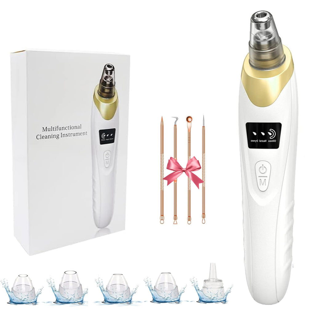 2026 Pore Vacuum, USB Rechargeable Blackhead Remover Vacuum -Gold