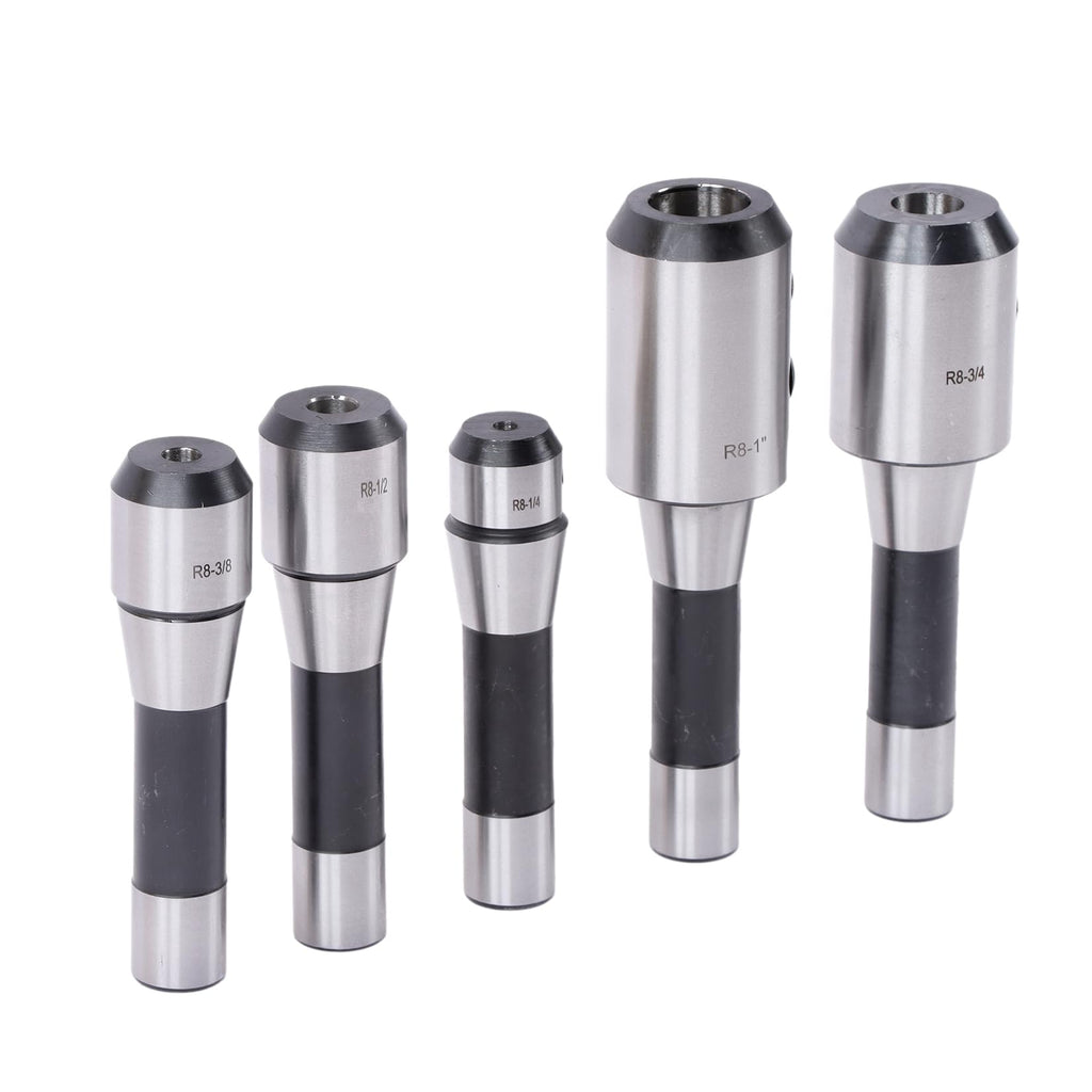 findmall 5 Pc R8 End Mill Holder Kit Set 1/4" 3/8" 1/2" 3/4" 1"