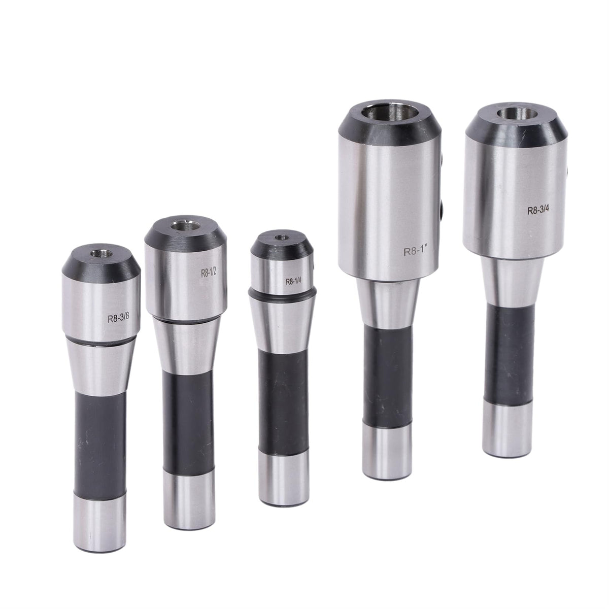 findmall 5 Pc R8 End Mill Holder Kit Set 1/4" 3/8" 1/2" 3/4" 1"
