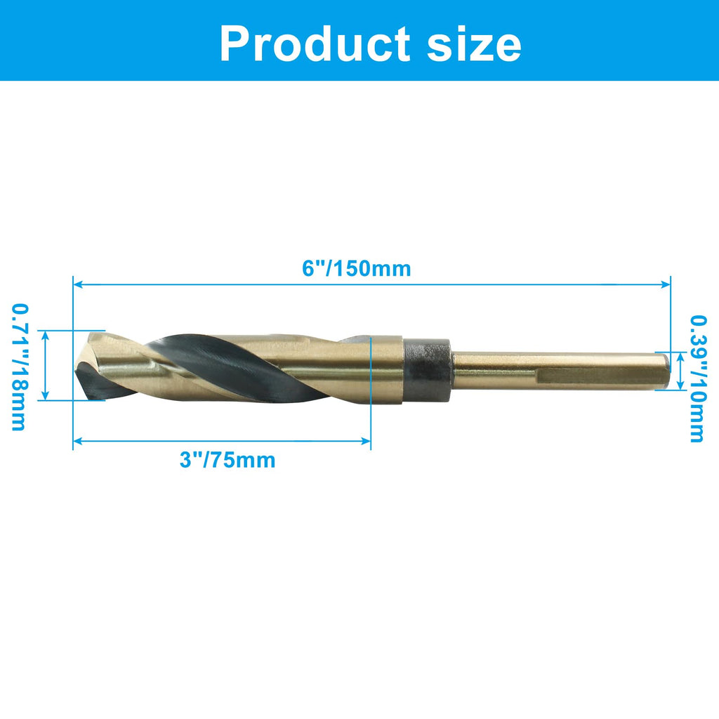 Bivethoi Reduced Shank Twist Drill Bits 18mm