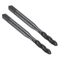 uxcell 2pcs Spiral Flute Thread Taps 10-24 UNC H2 Machine Threading Tap Bit, Nitrided Coated Screw Tapping Repair Tool, M2 High-Speed Steel (HSS6542)