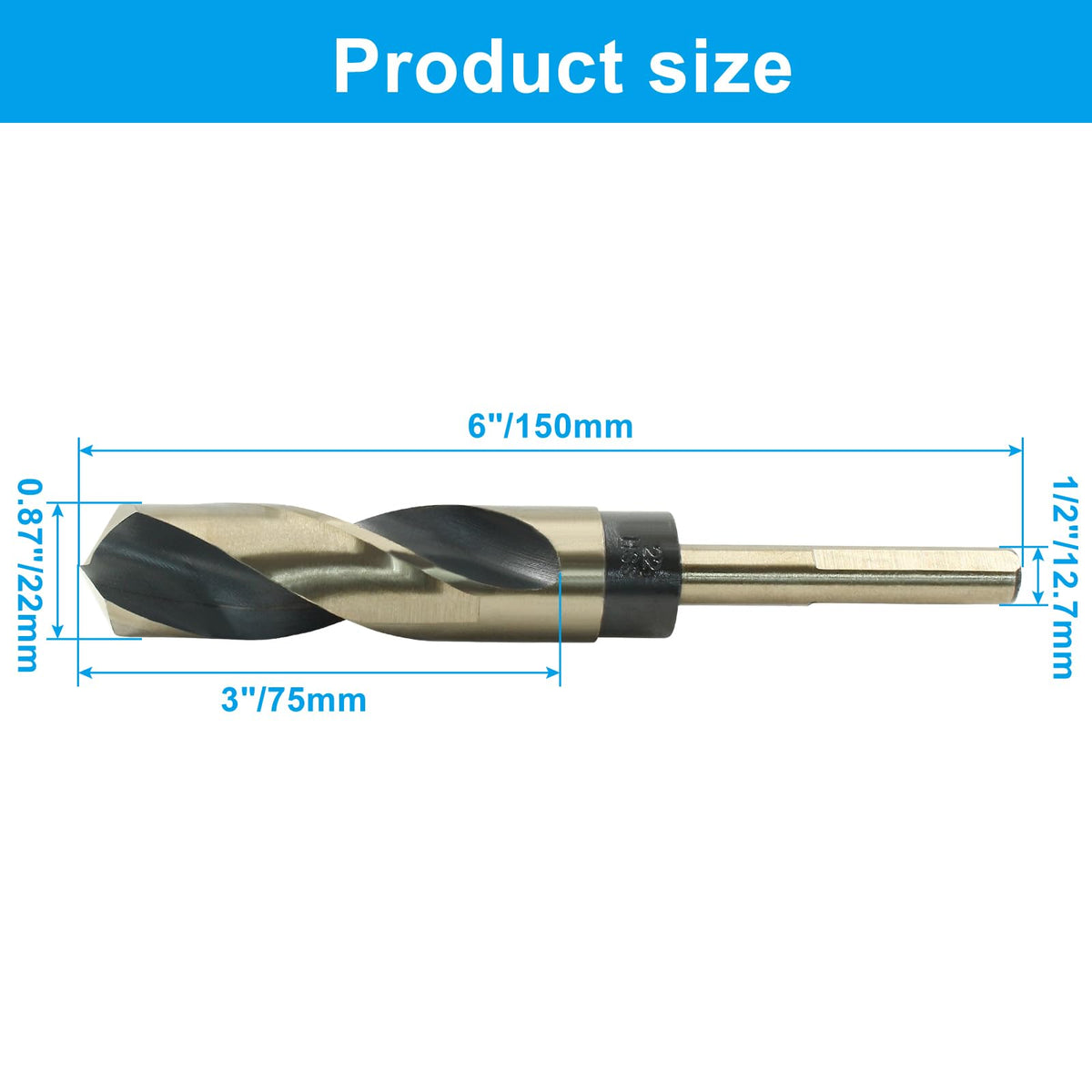 Bivethoi Reduced Shank Twist Drill Bits 22mm