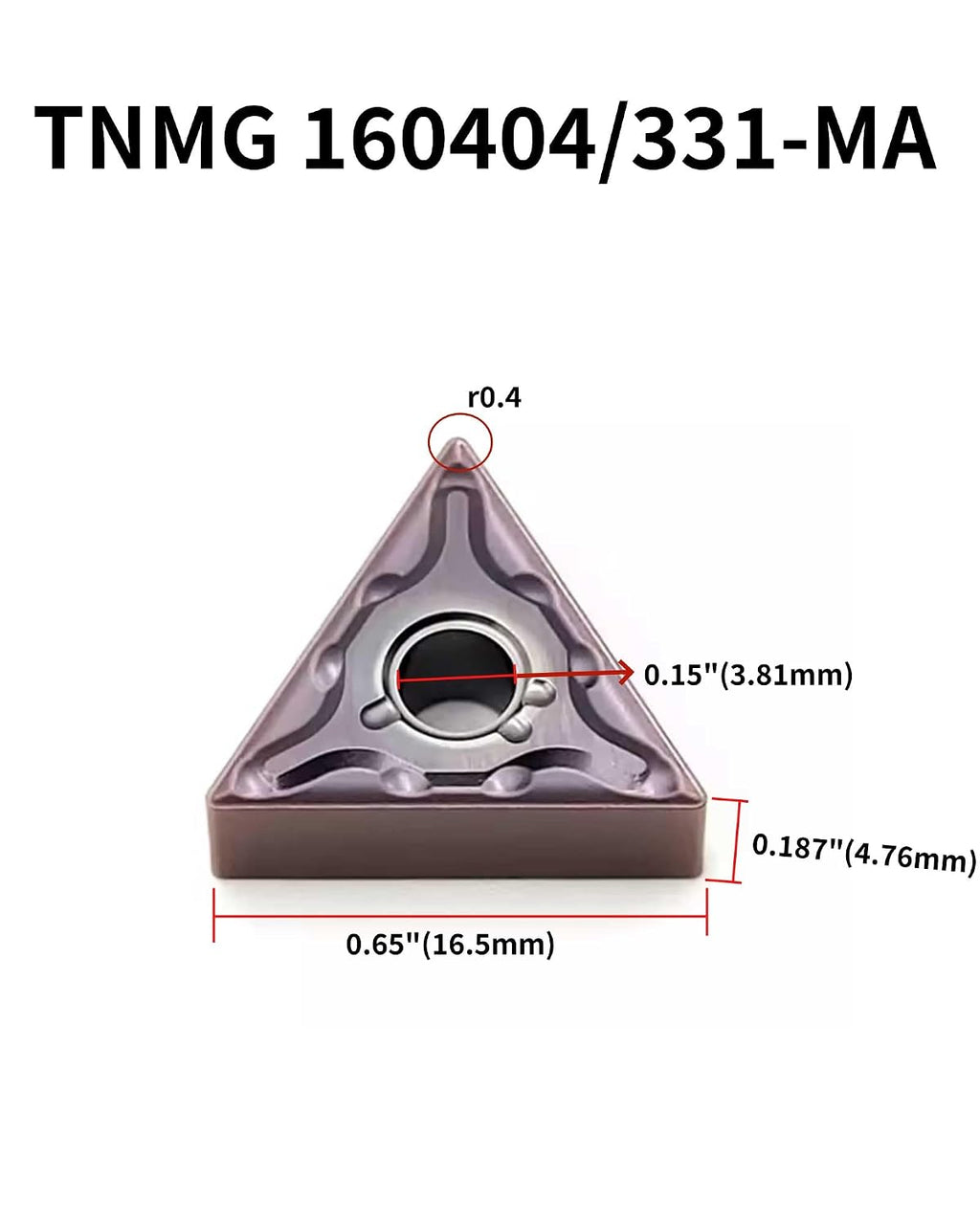 TNMG331 TNMG160404-MA Indexable Carbide Turning Inserts Semi Finishing