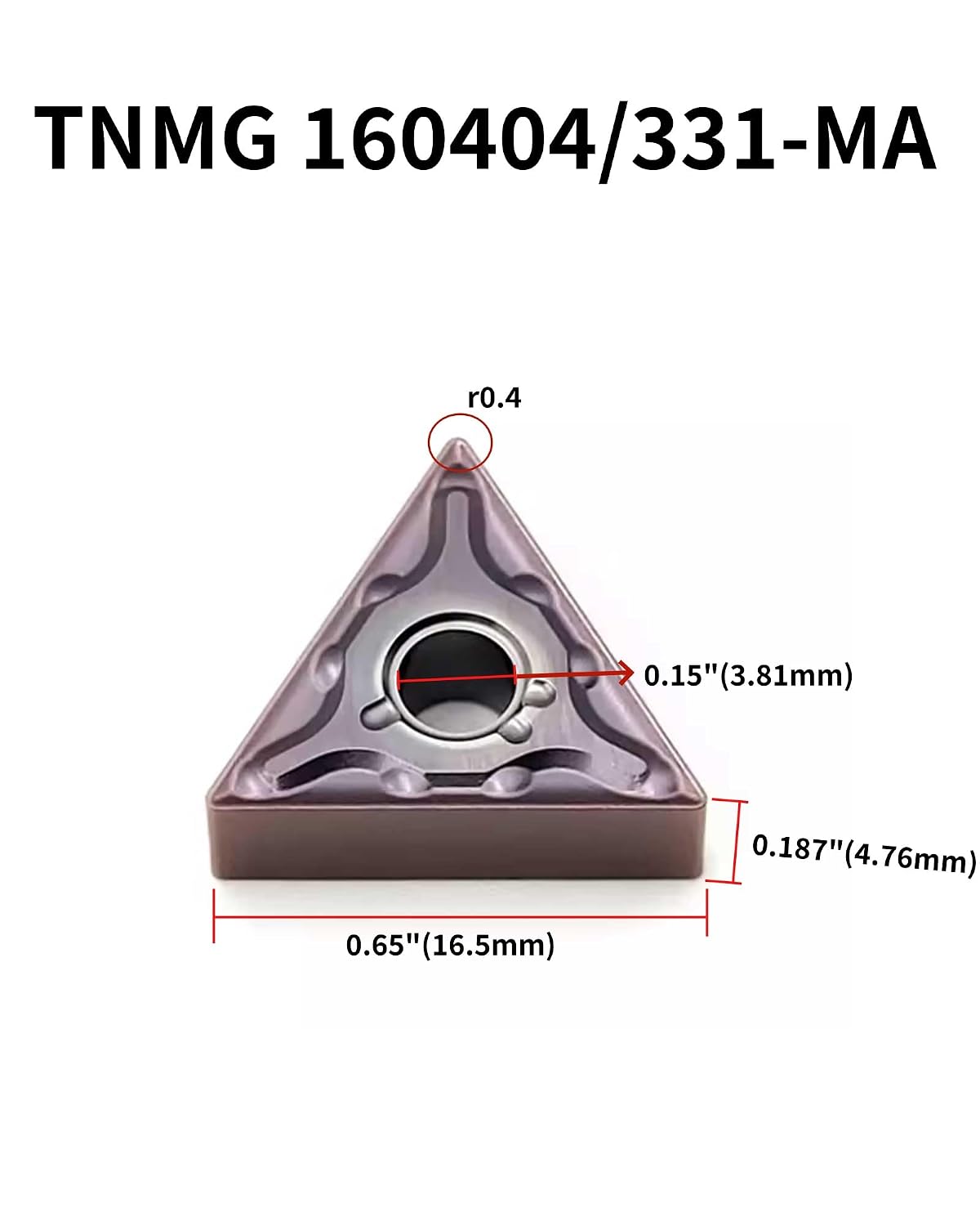 TNMG331 TNMG160404-MA Indexable Carbide Turning Inserts Semi Finishing
