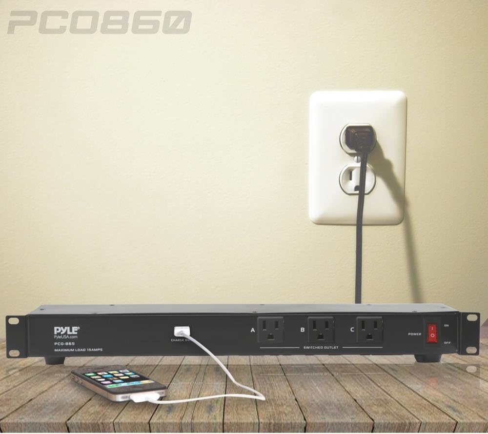 19 Outlet 1U 19" Rackmount PDU Power Distribution Supply Center Conditioner Strip Unit Surge Protector 15 Amp Circuit