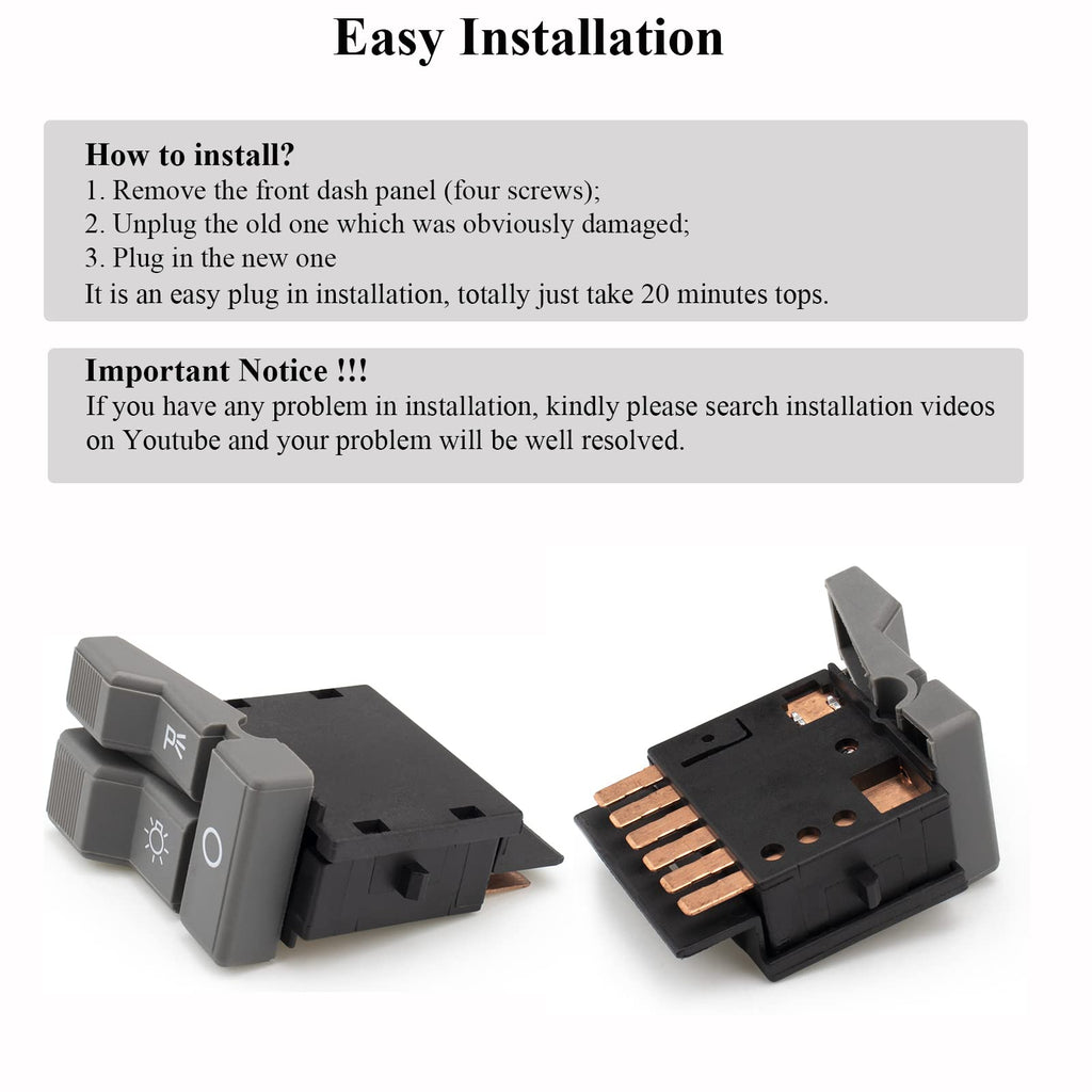 HOPUT D1561D 15693548 19245374 DS647 Headlamp Headlight Switch, Pack of 1