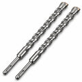 SDS Plus 1 Inch Masonry Drill Bit for Rotary Hammers (12" Length - 2 Pack) Carbide Tipped to Easily Drill Through Concrete, Cement, Brick, Block, Stone, and More!