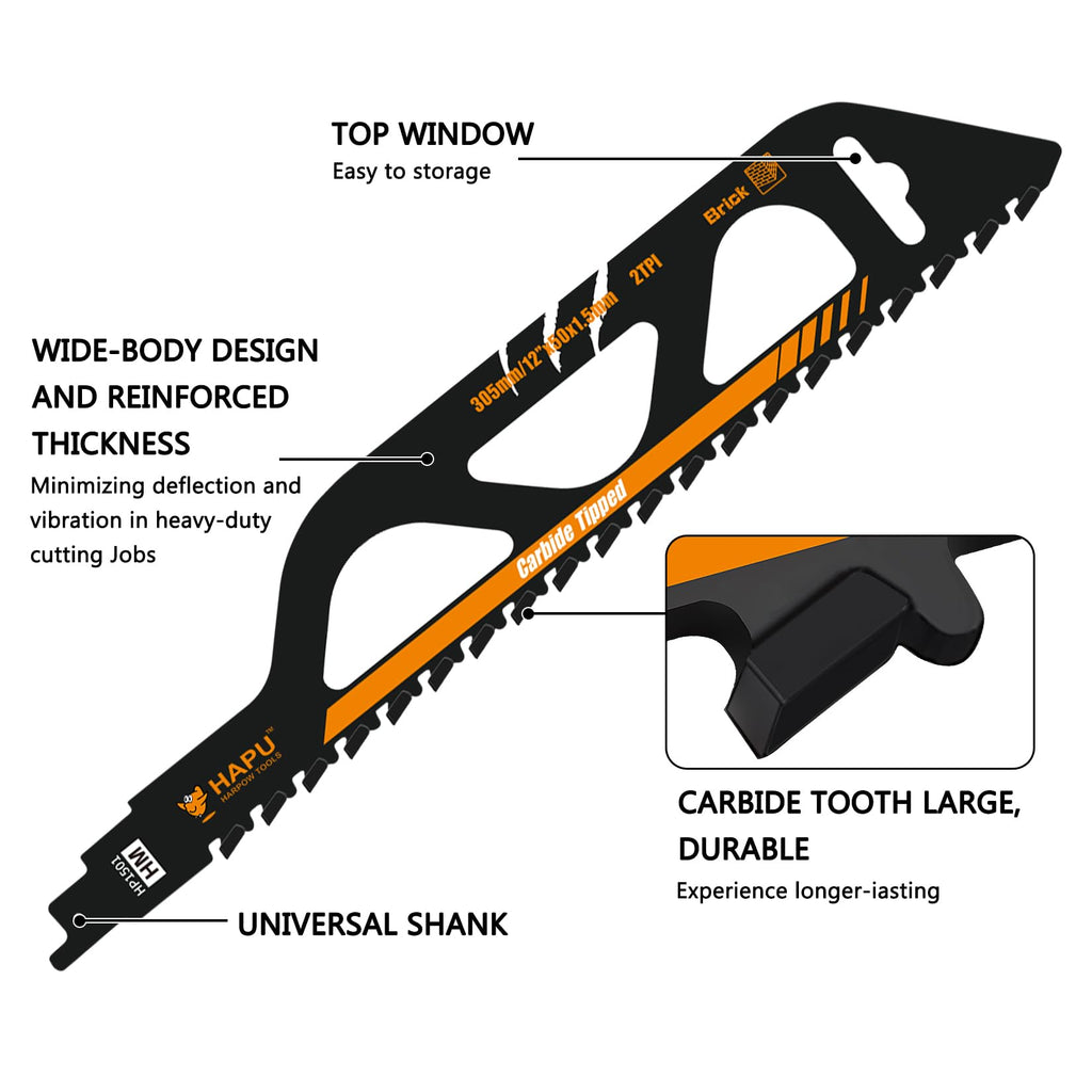HAPU HARPOW TOOLS Masonry Reciprocating Saw Blade