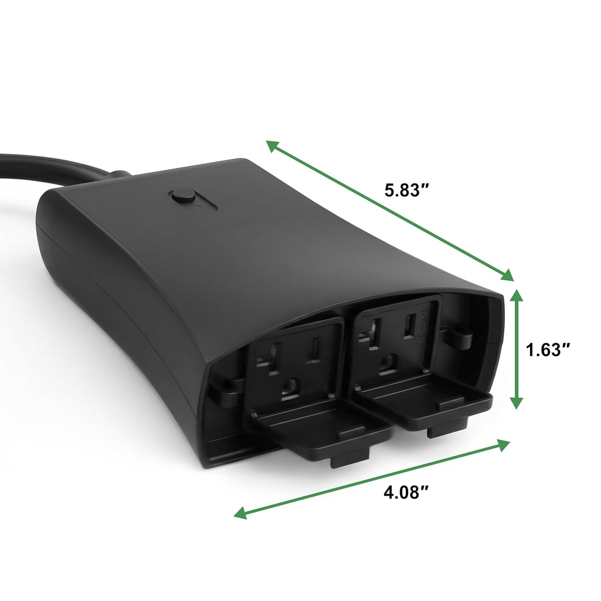 Outdoor Smart Plug Outlet, 1875W 125V, Dual Outlet, WiFi, Timer, Voice Control,Weather Resistant
