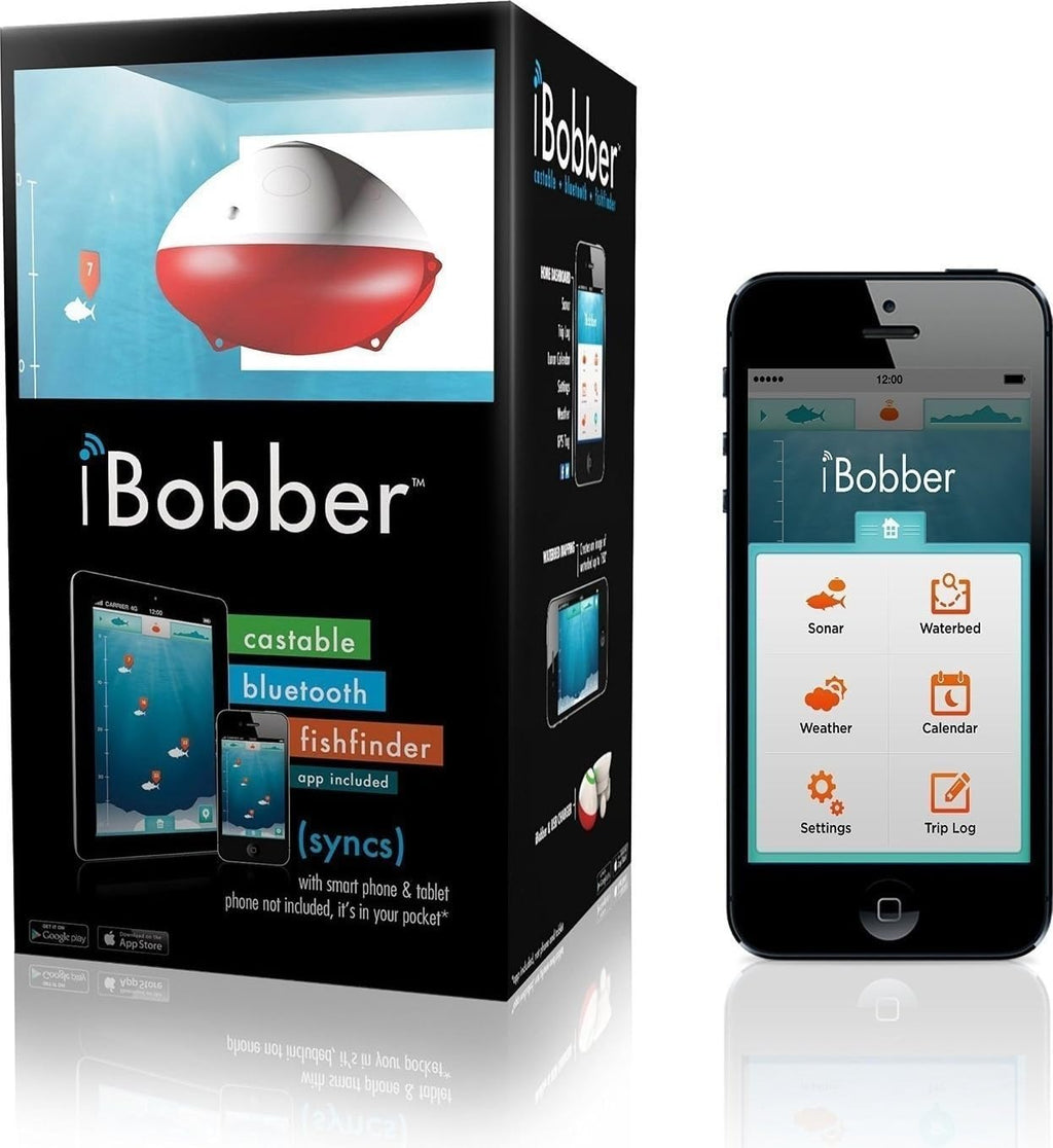 iBobber portable wireless bluetooth fish finder depth finder with depth range of 135 feet 10+ hrs battery life with