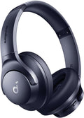 by Anker Q20i Hybrid Active Noise Cancelling Headphones, Blue | Over-Ear, Bluetooth, 40H ANC Playtime, Hi-Res Audio