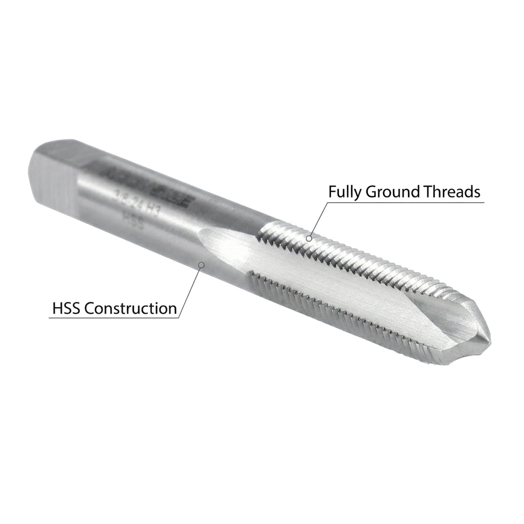 Accusize Industrial Tools Spiral Point Tap, 3/8-24NF, SPT-3/8-24x5