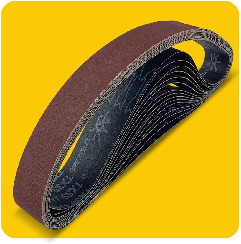 15 Pcs 2 x 48 Inch Assorted Aluminum Oxide Belt Sander Sanding Belt - 3 Each of 80/120/150/240/400 Grits