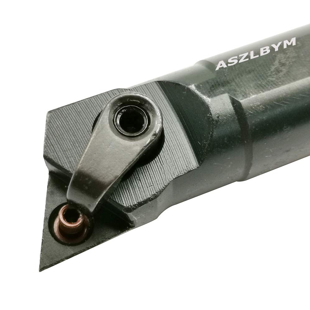 5/8'' x 7'' Carbide Indexable Boring Bar Turning Tool Holder S16Q-MTJNR16 with 10pcs TNMG331 / TNMG160404 Indexable Carbide Turning Inserts