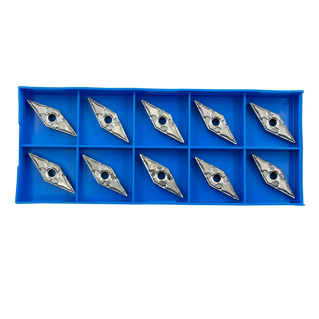 10pcs VNMG160404-HA H01/VNMG331-HA H01 Carbide Aluminum Inserts for Turning Carbide Aluminum Inserts Cutting, Carbide Inserts can Process, Aluminum Alloy, die-cast Aluminum, Wood
