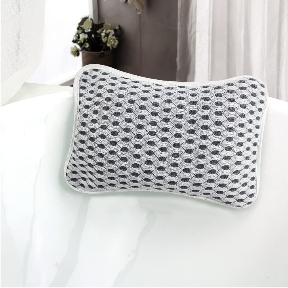 Luxury Bath Pillows for Tub, Slip Resistant Waterproof Bath Pillows for Tub Neck and Back Support with 2 Strong