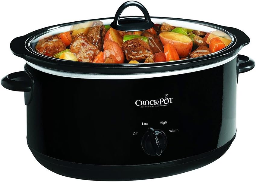8-Quart Manual Slow Cooker, XL Family Size Serves 10+ People, Removable Stoneware with Warming Setting, Dishwasher