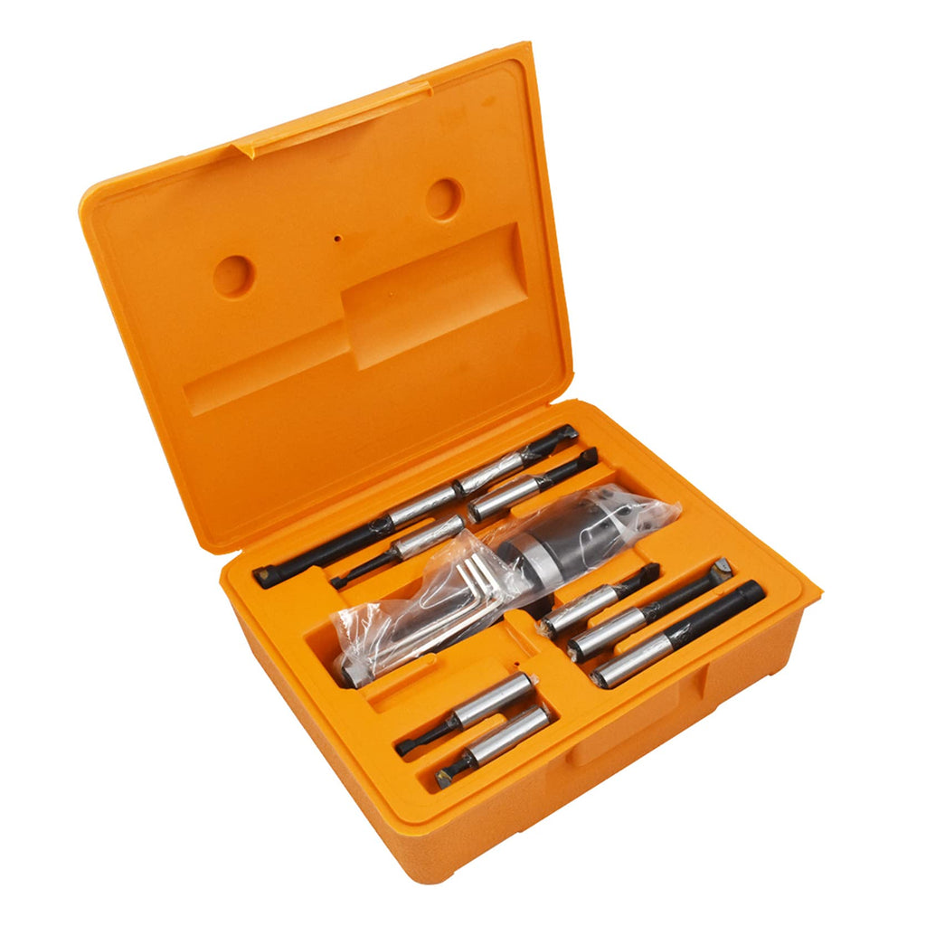 TINVHY 9-Pack Set 2 Boring Head R8 Shank 1/2 Carbide Boring Bar Set