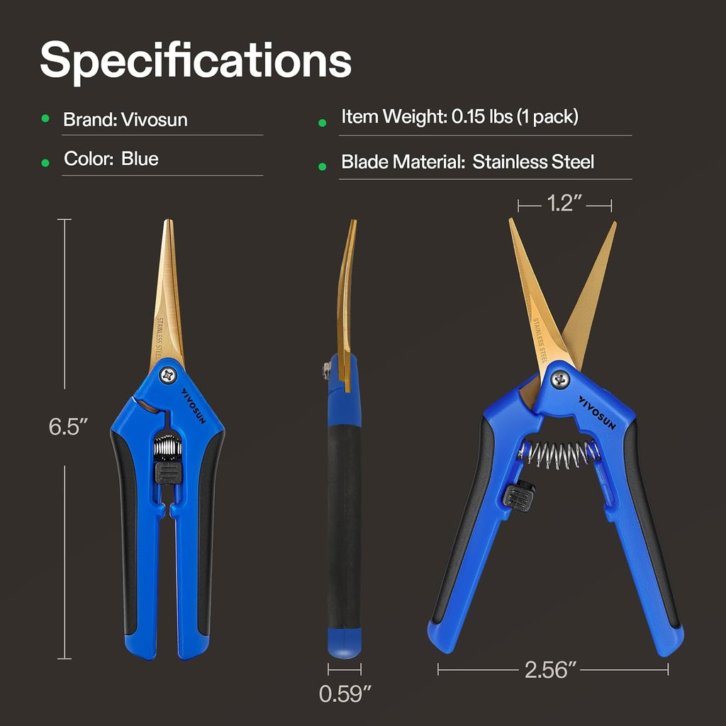 Curved Gardening Scissors 6.5 Inch Hand Pruner Shear and Gardening Scissors 6.5 Inch Hand Pruner Pruning Shear with