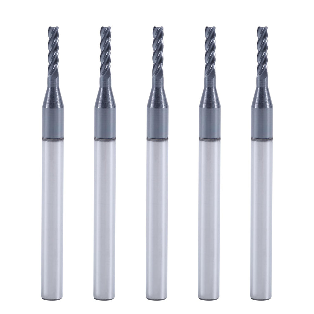 XYunEnZ 1/16" 4-Flute Square End Mill AlTiN Coated Carbide, 5Pcs