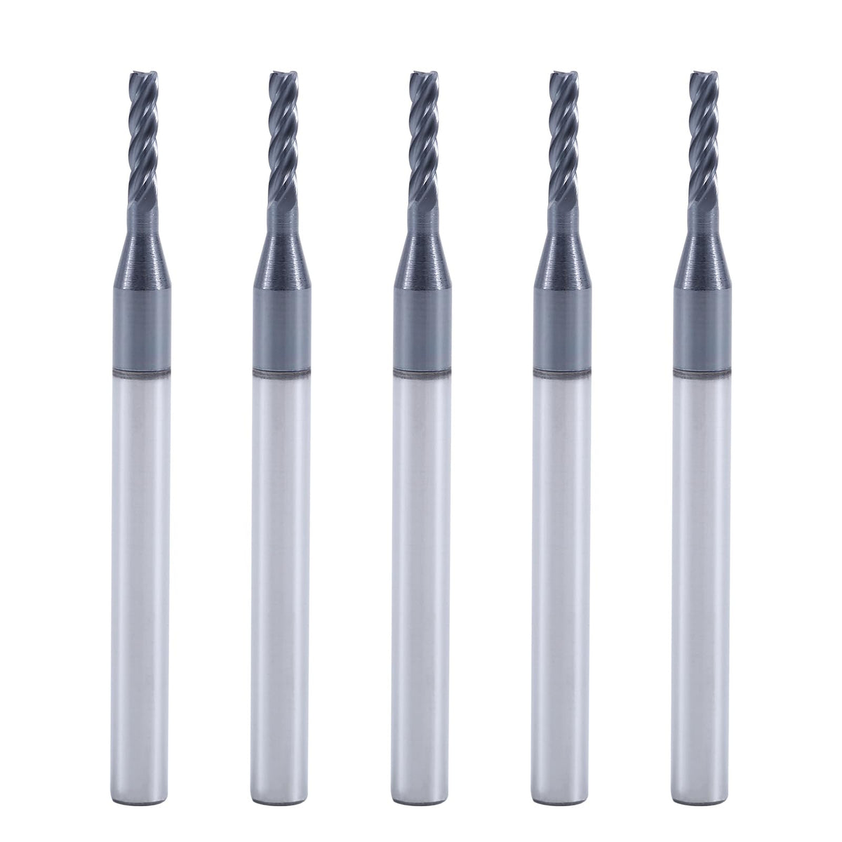 XYunEnZ 1/16" 4-Flute Square End Mill AlTiN Coated Carbide, 5Pcs