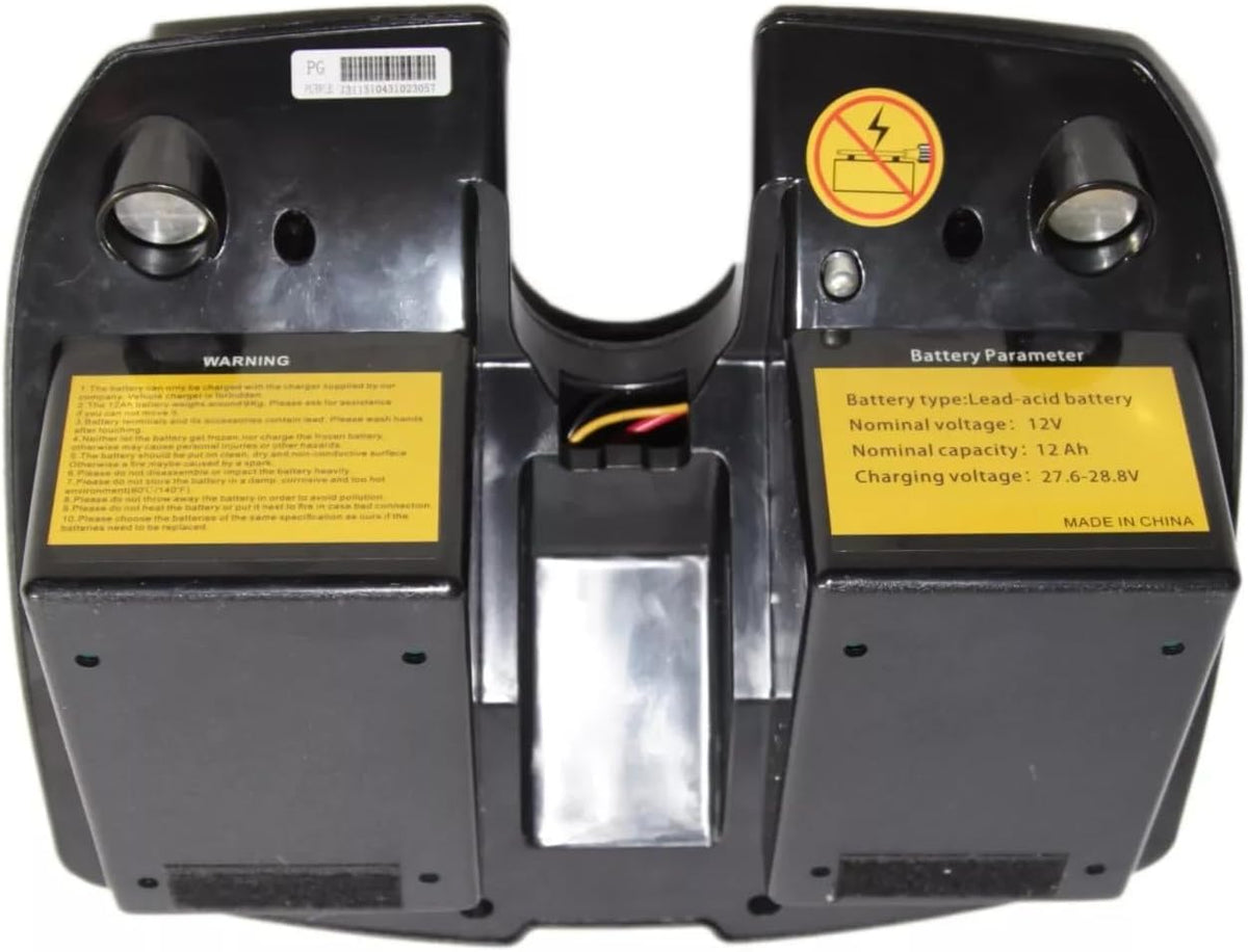W3431/MS31 Battery Case with 2pcs 12V 12AH Lead Acid Battery for Mobility Scooters Compatible with Vive/Elifecenter (Factory Original Replacement)