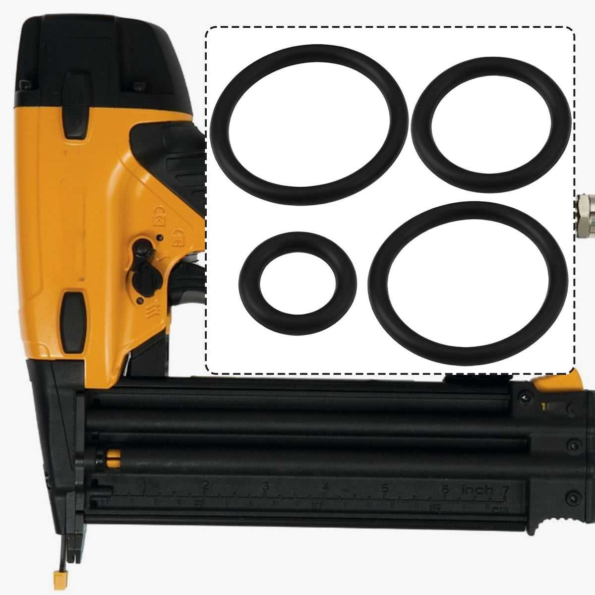 YINETTECH Coil Roofing Nailer Rubber O-Ring Rebuild Kit Compatible with Bostitch RN45B