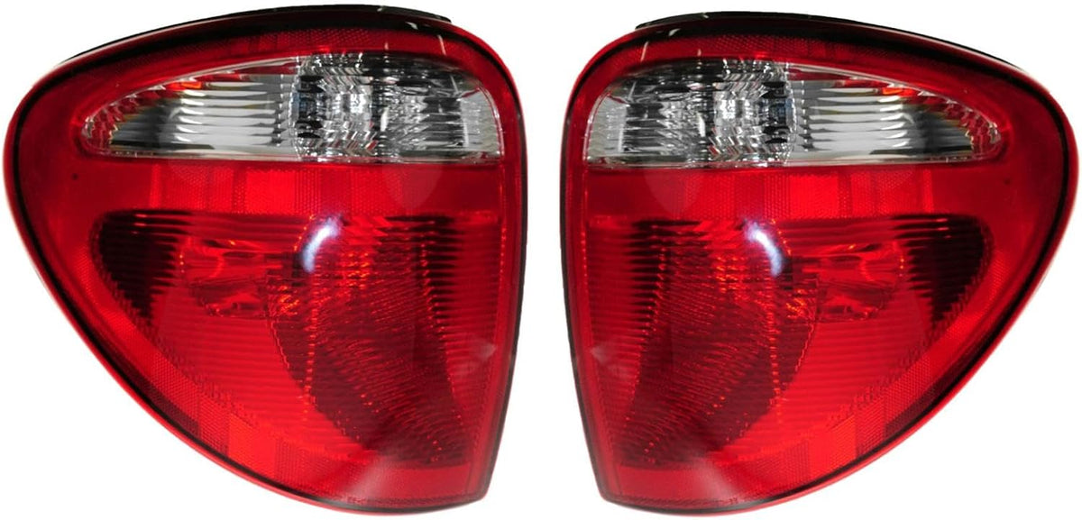 TRQ 2 Piece Driver & Passenger Side Tail Light Assembly Set