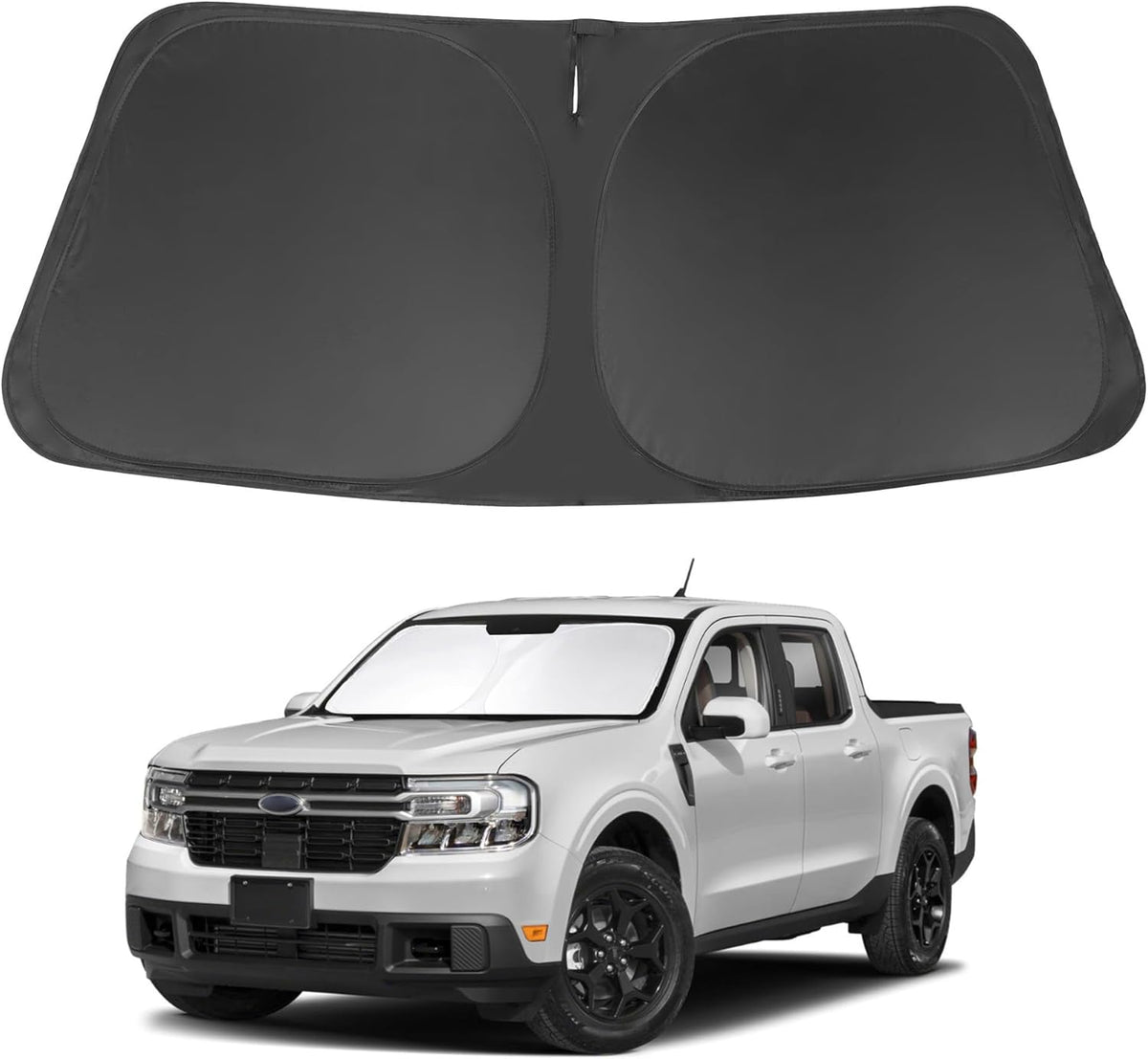 Windshield Sun Shade Compatible with 2022 2023 2024 2025 2026 Ford Maverick Hybrid XL XLT Lariat Truck Accessories