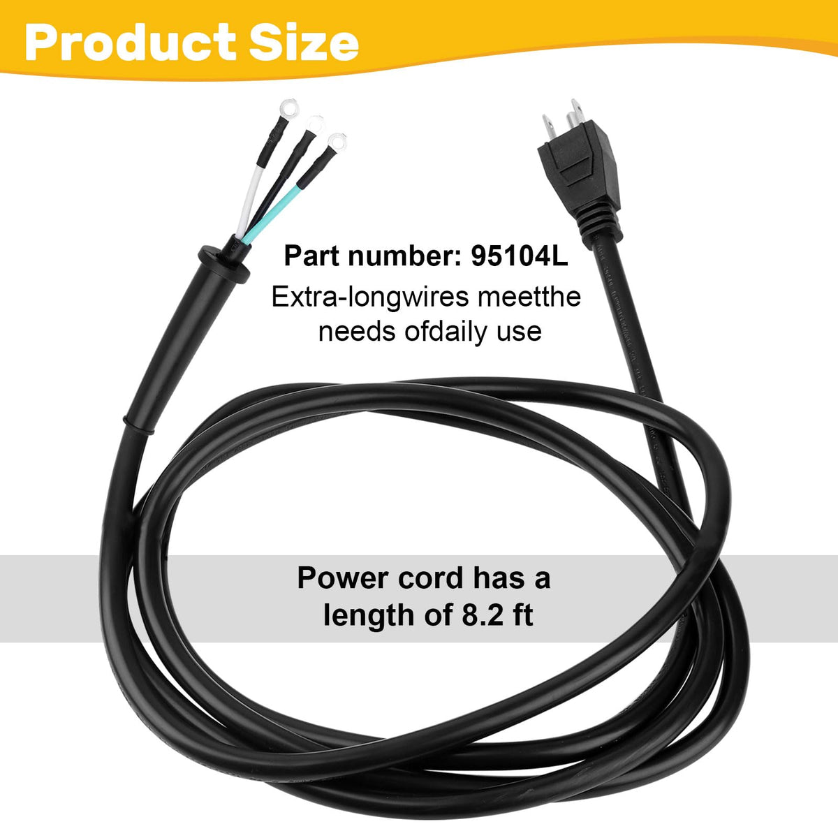 95104L Heavy-Duty Circular Saw Replacement Power Cord Assembly