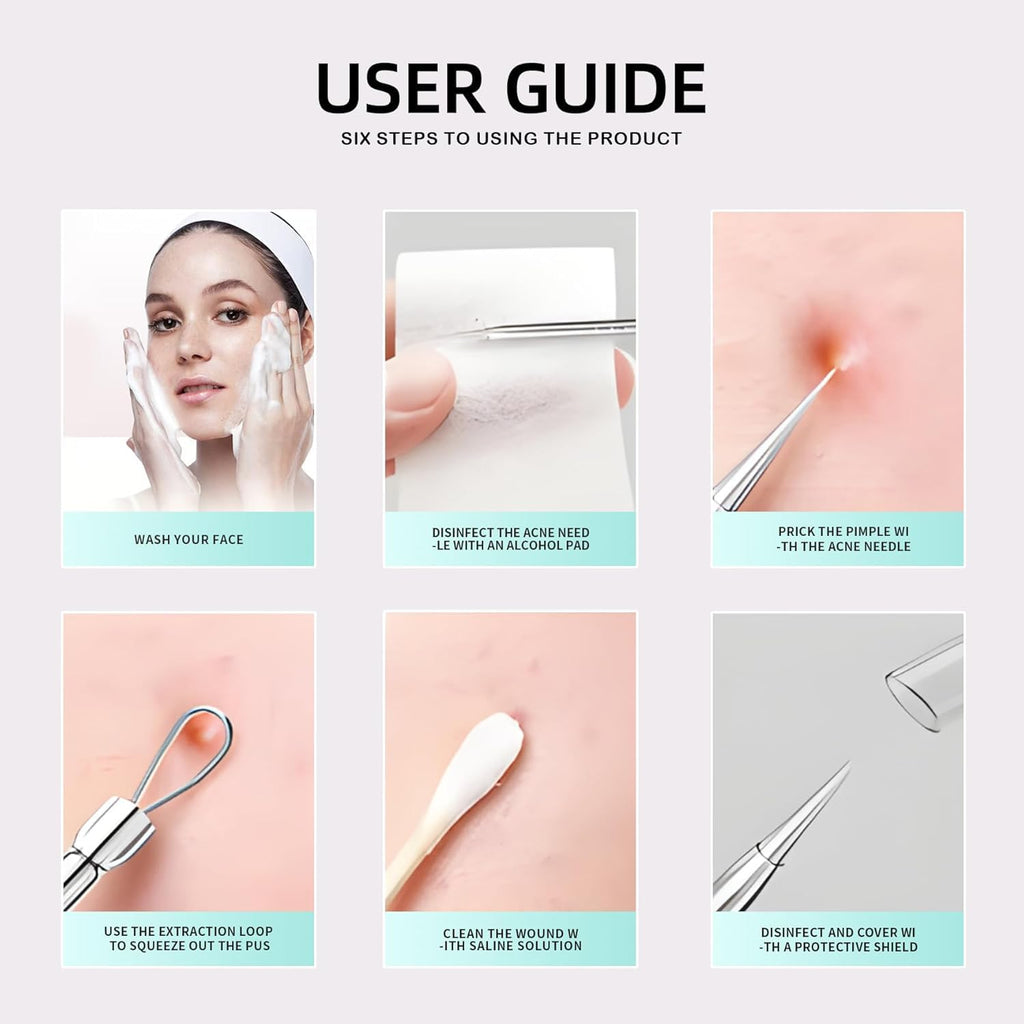 Blackhead Remover Tools kit，Blackhead Extractor Tool,Stainless Steel Blackhead Tweezers,Blemishs Comedones Remover