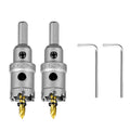 SALI 15/16" (24mm) TCT Hole Saw Kit Tungsten Carbide Tipped Hole Saw Drill Bit with Titanium-Plated Pilot Drill bit for Metal, Stainless Steel, Iron, Wood, Plastic 2pcs