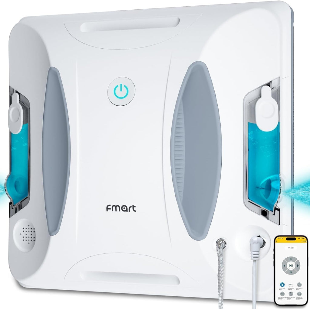 W6 Full-Coverage Window Cleaning Robot with Ultrasonic Water Sprays