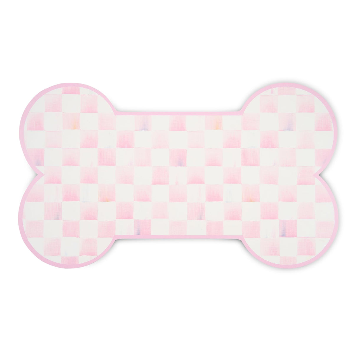 Pup Placemat, Pink-and-White Rosy Check