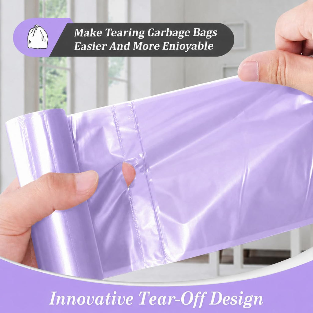 Small Colorful Clear Trash Bags 2 Gallon 300 Count Garbage Bags