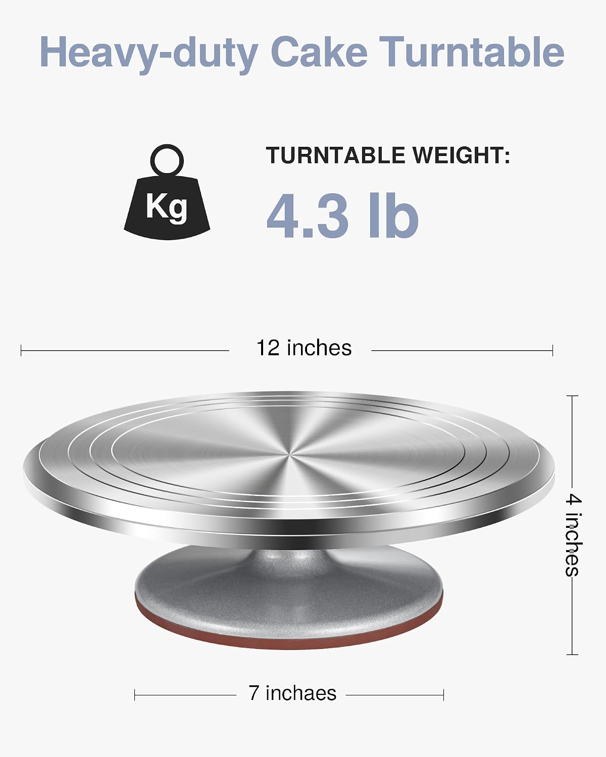 Aluminum Cake Turntable Rotating Decorating Kits for Cake Cupcake