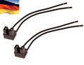 Flosser Wire Harness H7 PX26d Female Pigtail Socket 7444 Headlight Fog Light bulb Lamp Connector Replacement (Pack of 2) Made in Germany