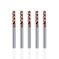NZ 4 Flute 1/8" Square End Mill Set with TiSiN Coating, 5pcs
