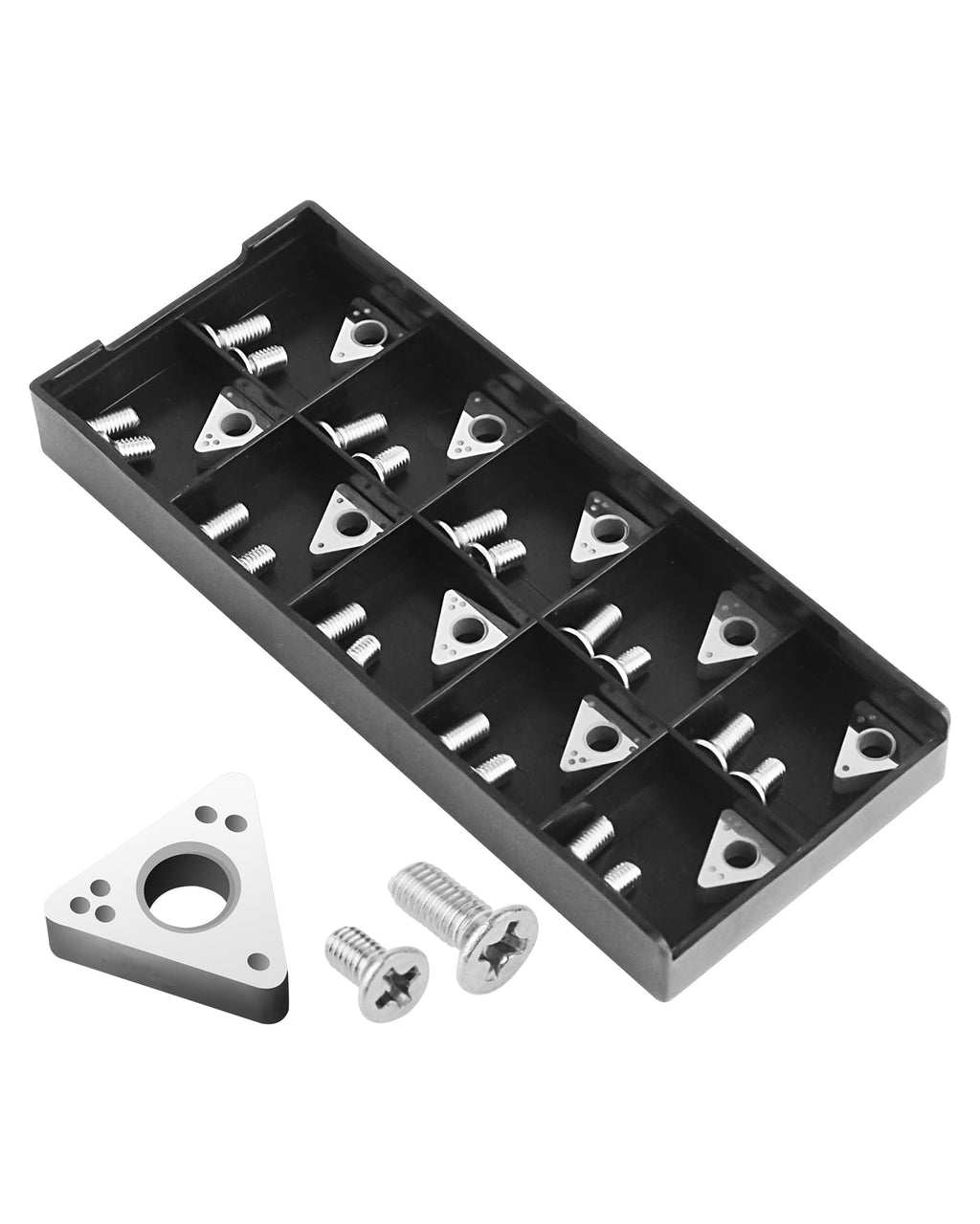Zorqon 10pcs 6914-10 Negative Rake Carbide Insert, Compatible with Ammco