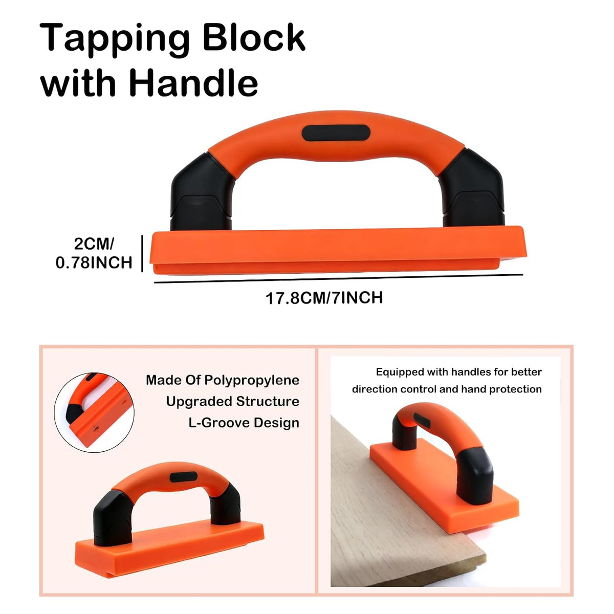 Laminate Wood Flooring Installation Kit, Vinyl/LVP Flooring Tools,Tapping Block with Handle,Pull Bar,Rubber