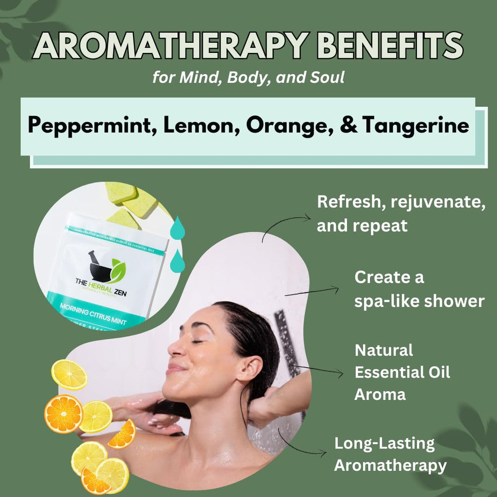 Morning Citrus Mint Shower Steamers Aromatherapy - 10 Pack