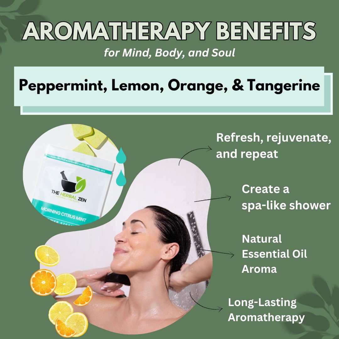 Morning Citrus Mint Shower Steamers Aromatherapy - 10 Pack
