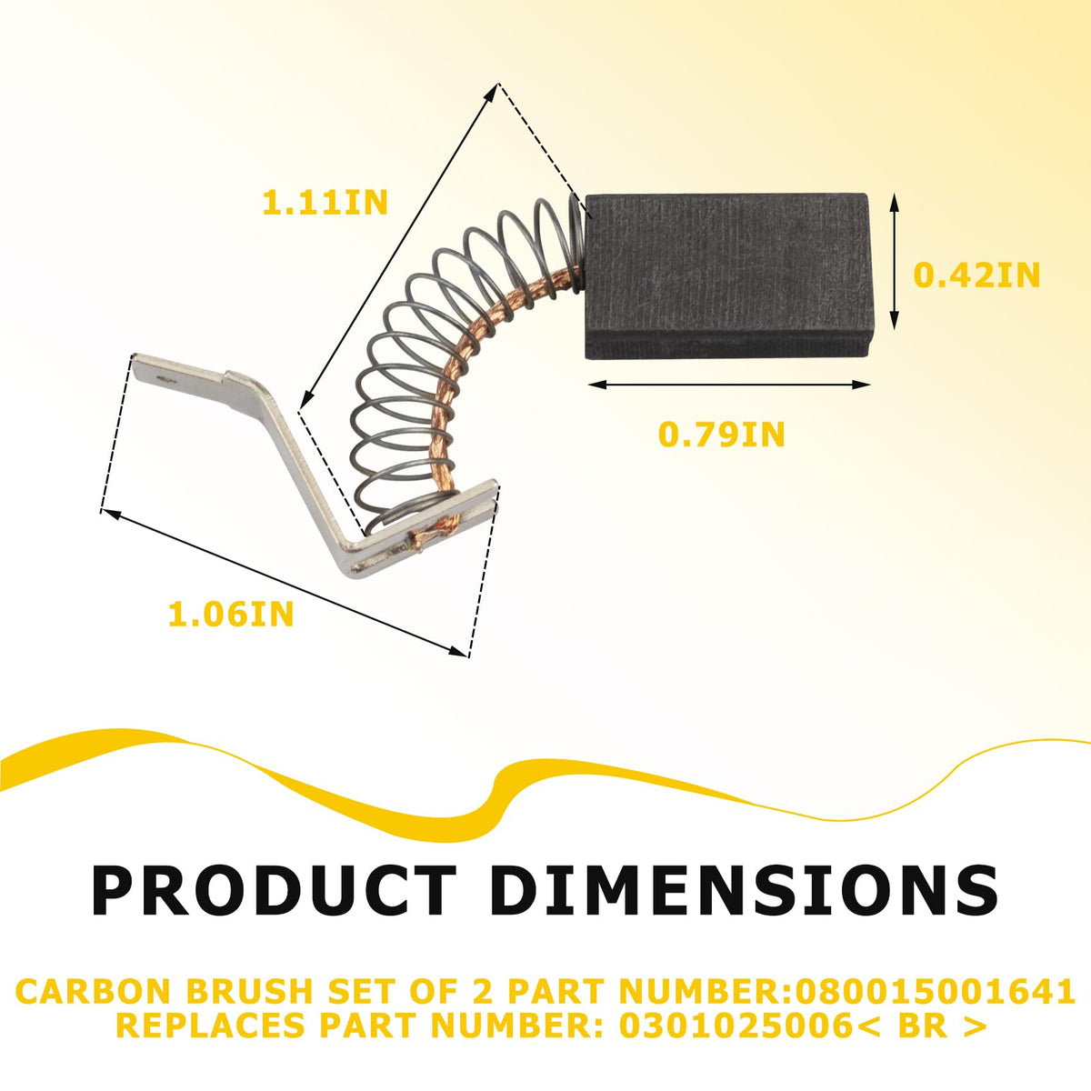 080015001641 Carbon Brushes Fit for RTS10 RTS10G RTS21 RTS22 Ryobi Brush