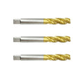 HXymxkeqi 3Pcs 3/8-16 UNC Spiral Flute Thread Taps, Titanium Coated 6542 HSS Machine Tapping Tool for Blind Hole, H2 Accuracy, 3.15" (3/8-16 UNC)