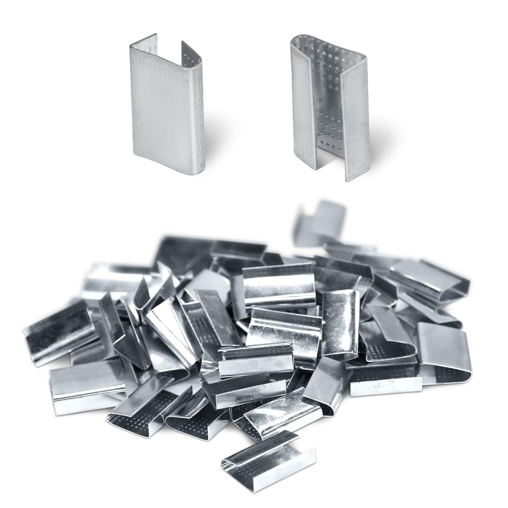 Open Serrated Strapping Seals for 1/2" Polyester Poly Polypropylene Strap Pallet Banding Clips(1000)